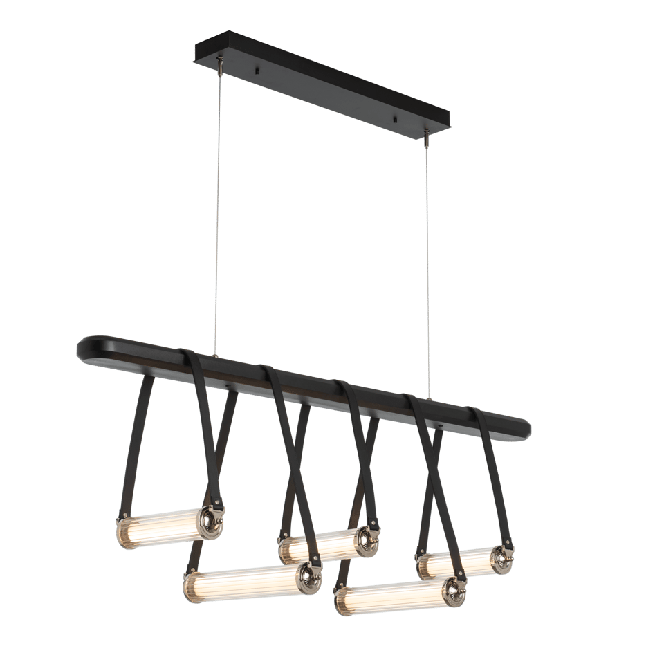 York Linear 5-Light LED Pendant by Hubbardton Forge, Dimmable, Energy-Efficient, Adjustable Height