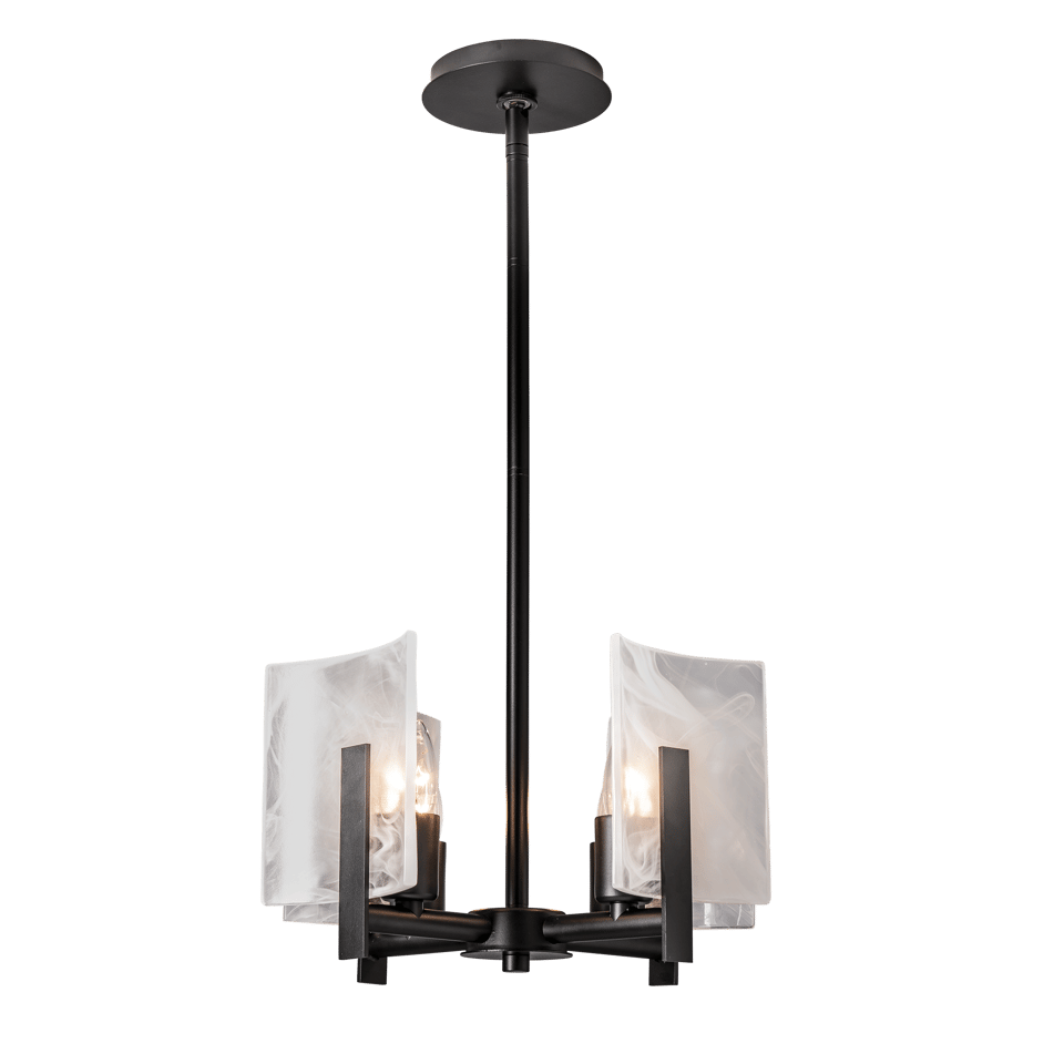 Hubbardton Forge Arc 4-Light Adjustable Semi-Flush/Pendant with Customizable Finish Options