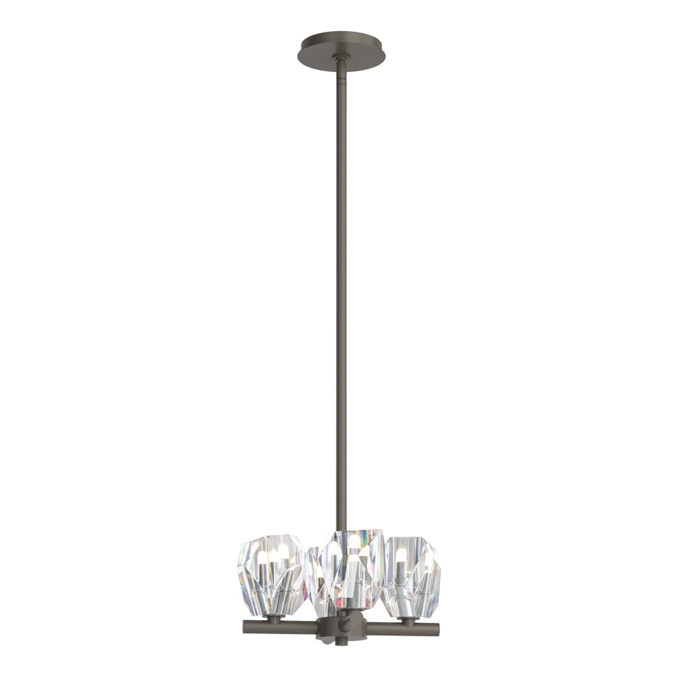 Gatsby 4-Light Semi-Flush/Pendant by Hubbardton Forge - Versatile Crystal Design, Dimmable Options