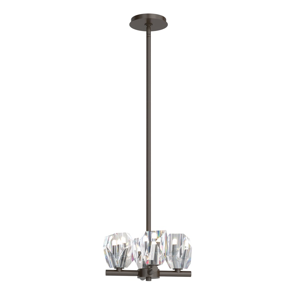 Gatsby 4-Light Semi-Flush/Pendant by Hubbardton Forge - Versatile Crystal Design, Dimmable Options