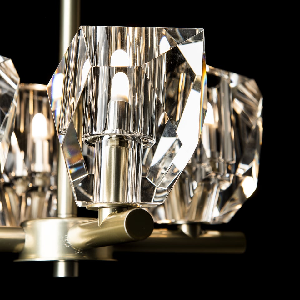 Gatsby 4-Light Semi-Flush/Pendant by Hubbardton Forge - Versatile Crystal Design, Dimmable Options