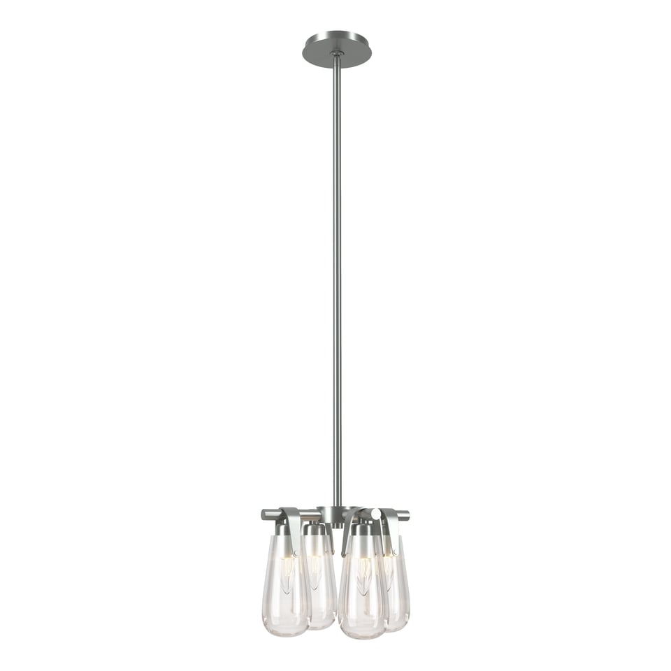 Eos 4-Light Semi-Flush/Pendant Fixture by Hubbardton Forge, Glass Shade with Adjustable Height