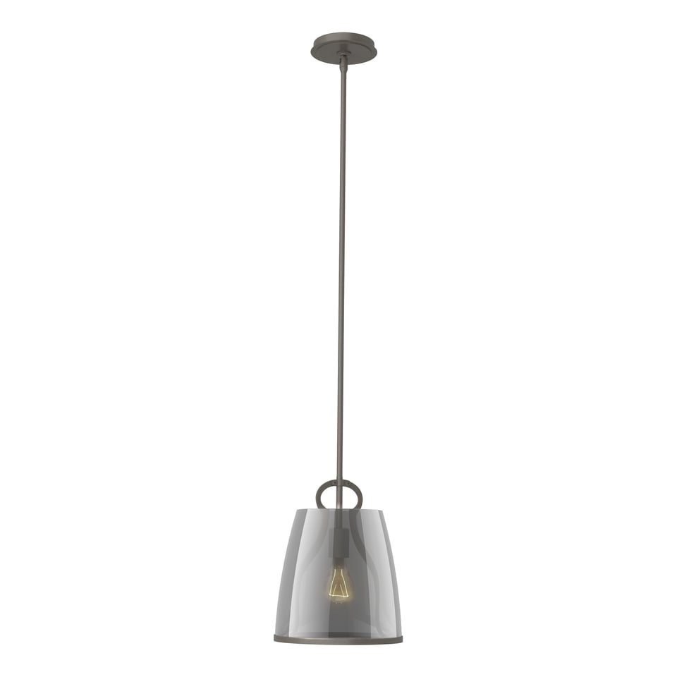 Hubbardton Forge Caliper Pendant Light 12.6” Height, Dimmable, Customizable Finishes, UL Damp Rated