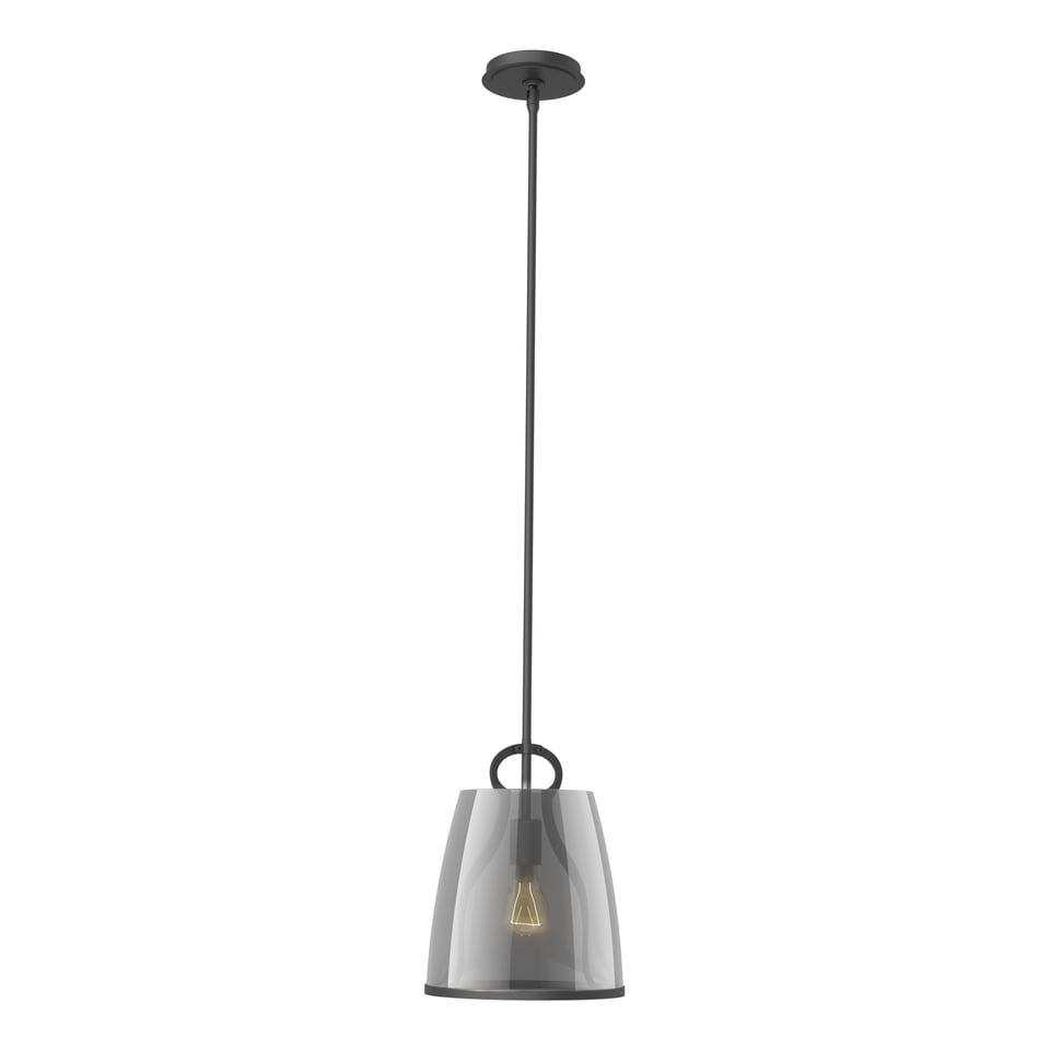 Hubbardton Forge Caliper Pendant Light 12.6” Height, Dimmable, Customizable Finishes, UL Damp Rated