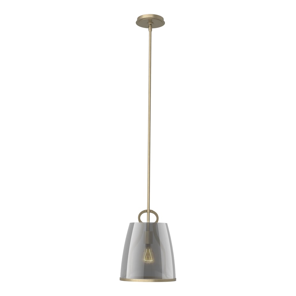 Hubbardton Forge Caliper Pendant Light 12.6” Height, Dimmable, Customizable Finishes, UL Damp Rated