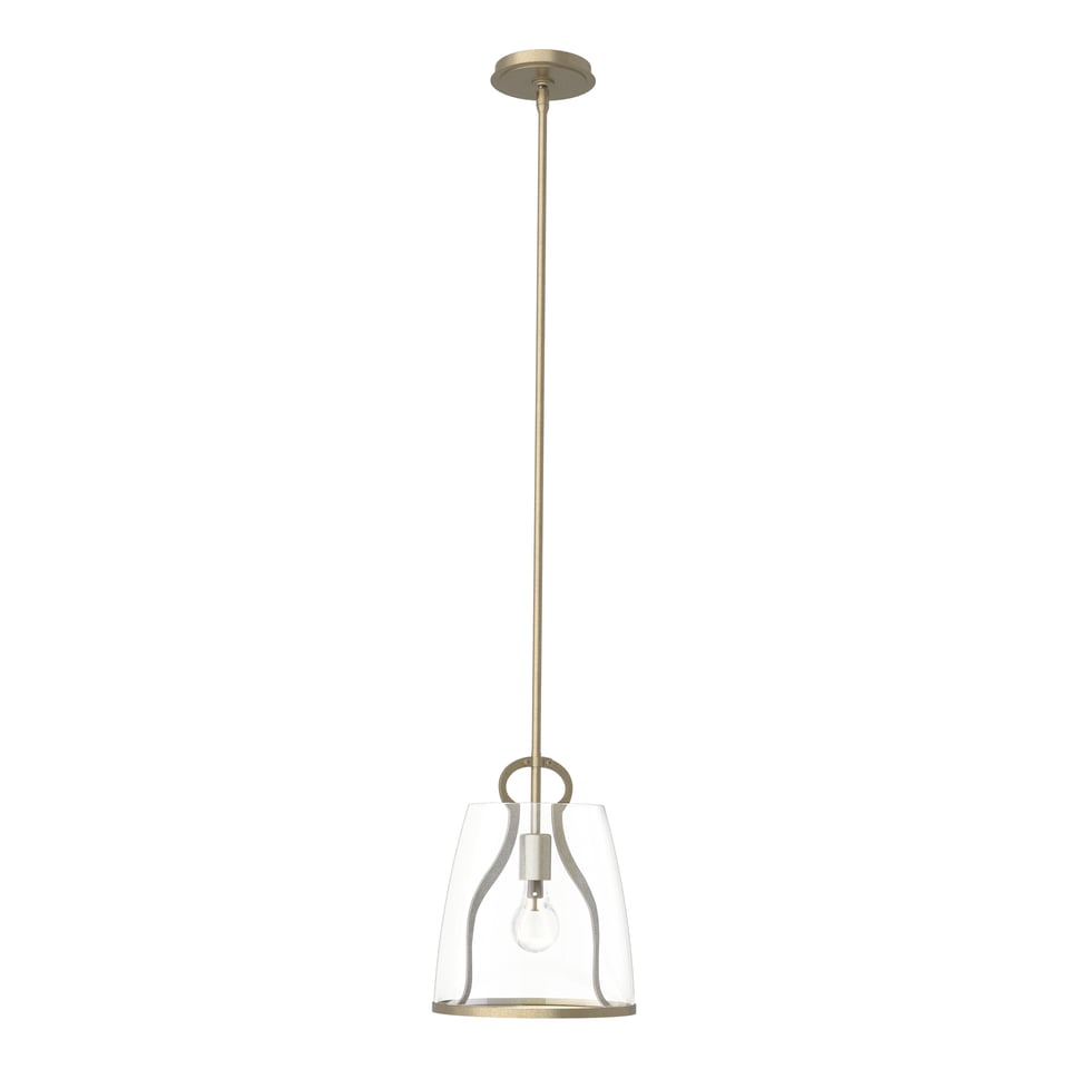 Hubbardton Forge Caliper Pendant Light 12.6” Height, Dimmable, Customizable Finishes, UL Damp Rated