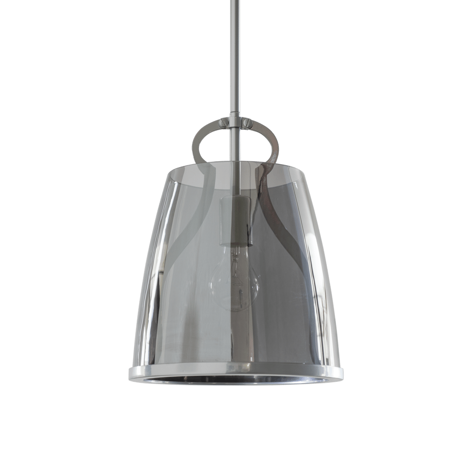 Hubbardton Forge Caliper Pendant Light 12.6” Height, Dimmable, Customizable Finishes, UL Damp Rated