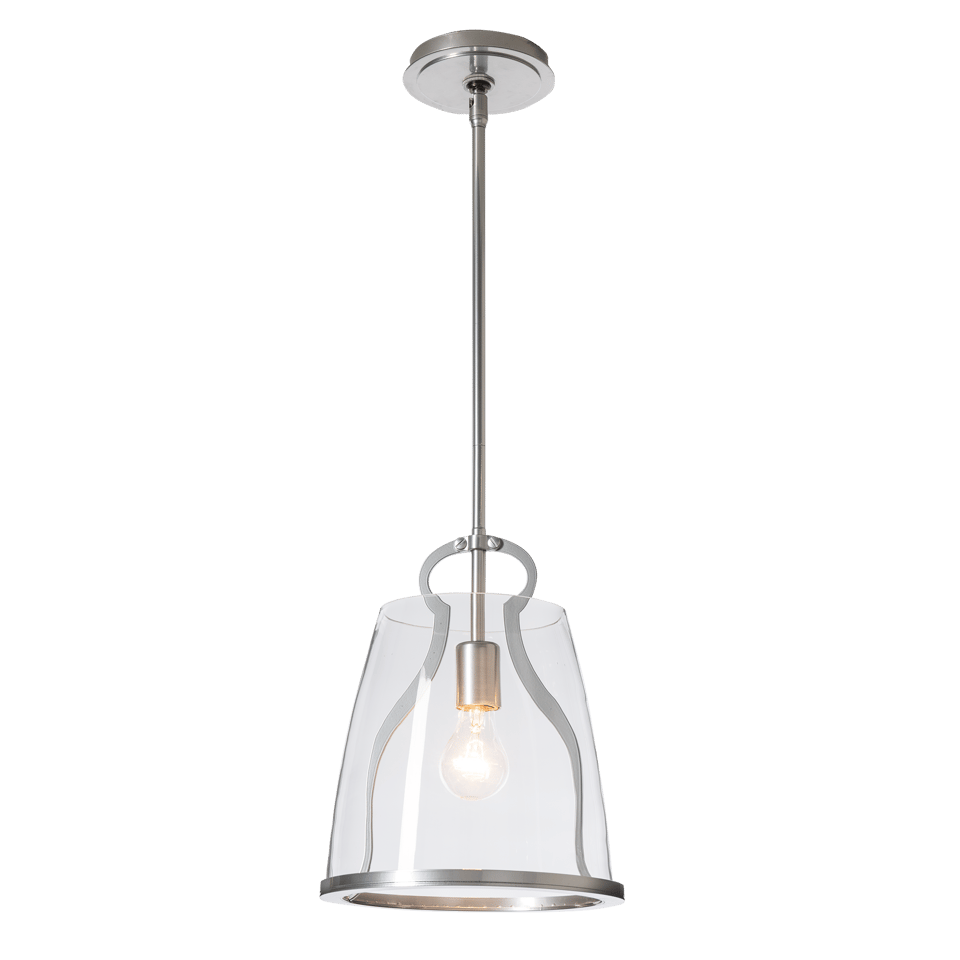 Hubbardton Forge Caliper Pendant Light 12.6” Height, Dimmable, Customizable Finishes, UL Damp Rated