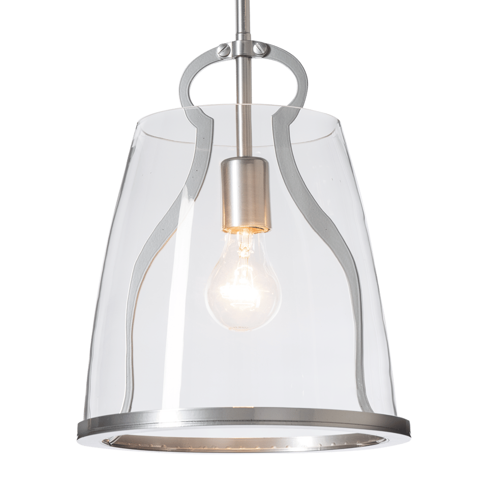 Hubbardton Forge Caliper Pendant Light 12.6” Height, Dimmable, Customizable Finishes, UL Damp Rated