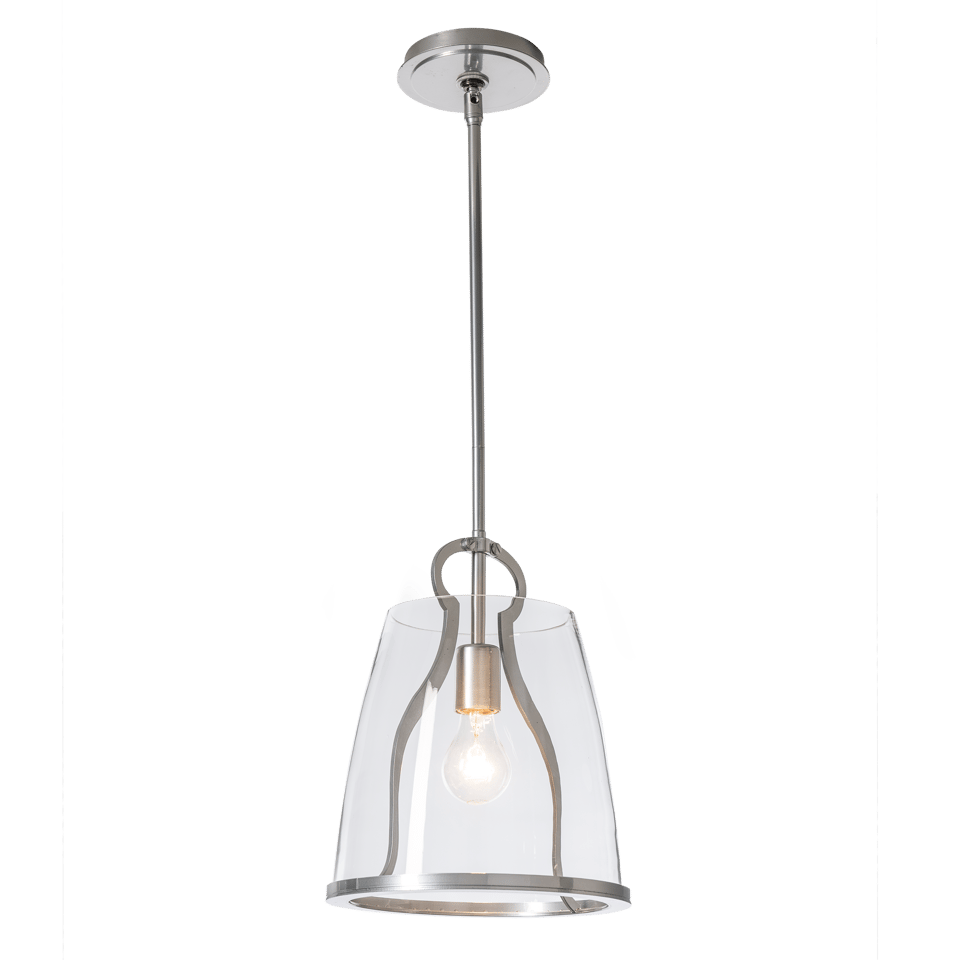 Hubbardton Forge Caliper Pendant Light 12.6” Height, Dimmable, Customizable Finishes, UL Damp Rated