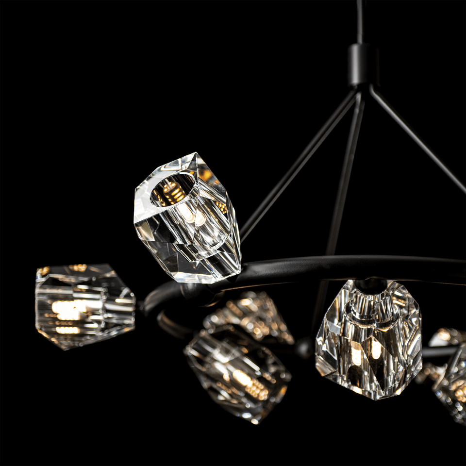 Gatsby 9-Light Ring Pendant by Hubbardton Forge with Adjustable Height & Dimmable Feature