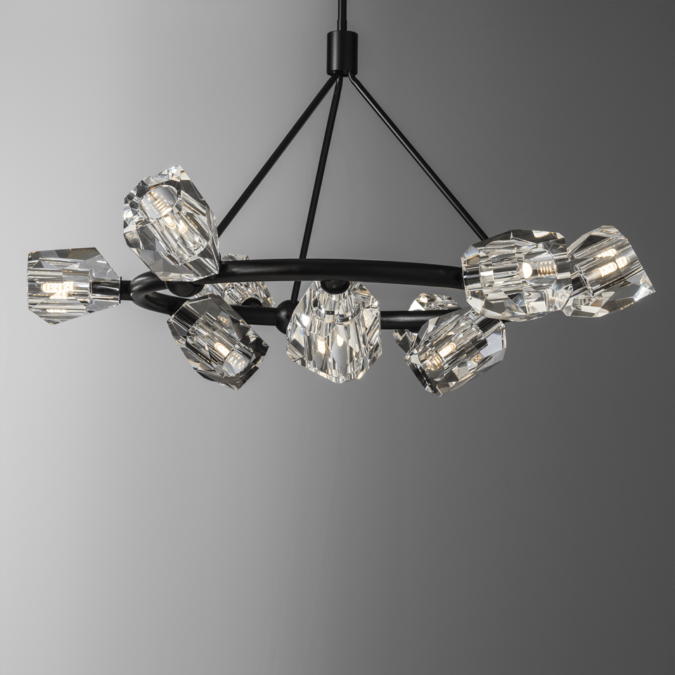 Gatsby 9-Light Ring Pendant by Hubbardton Forge with Adjustable Height & Dimmable Feature