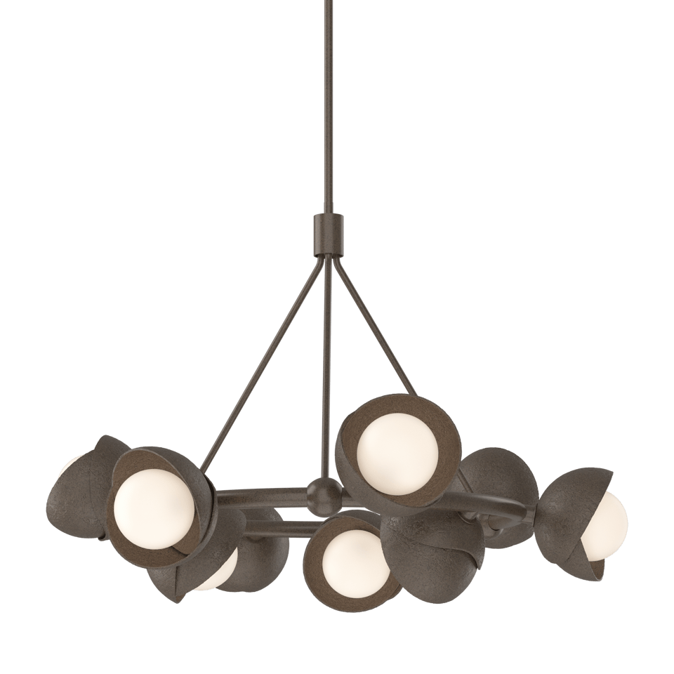 Brooklyn 9-Light Double Shade Pendant by Hubbardton Forge - Dimmable & Elegant Design