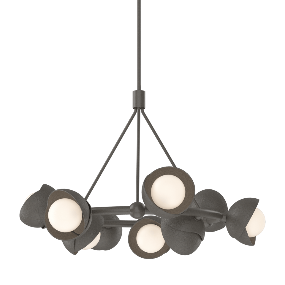 Brooklyn 9-Light Double Shade Pendant by Hubbardton Forge - Dimmable & Elegant Design