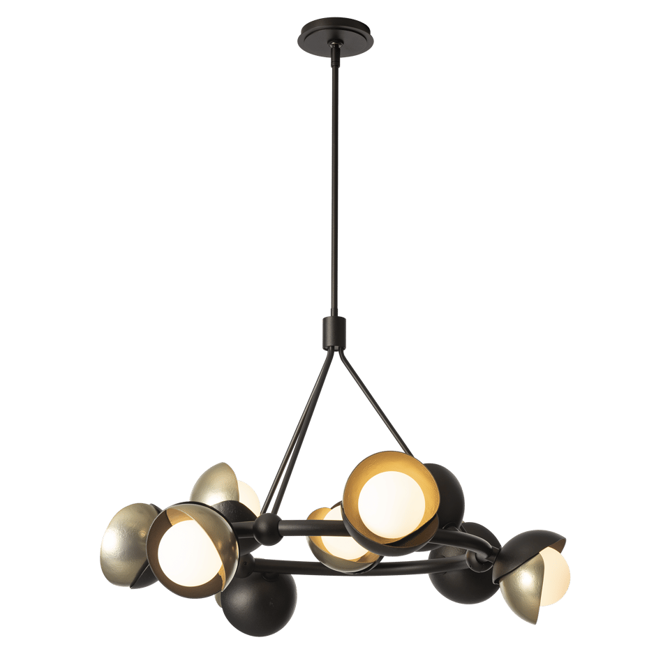 Brooklyn 9-Light Double Shade Pendant by Hubbardton Forge - Dimmable & Elegant Design