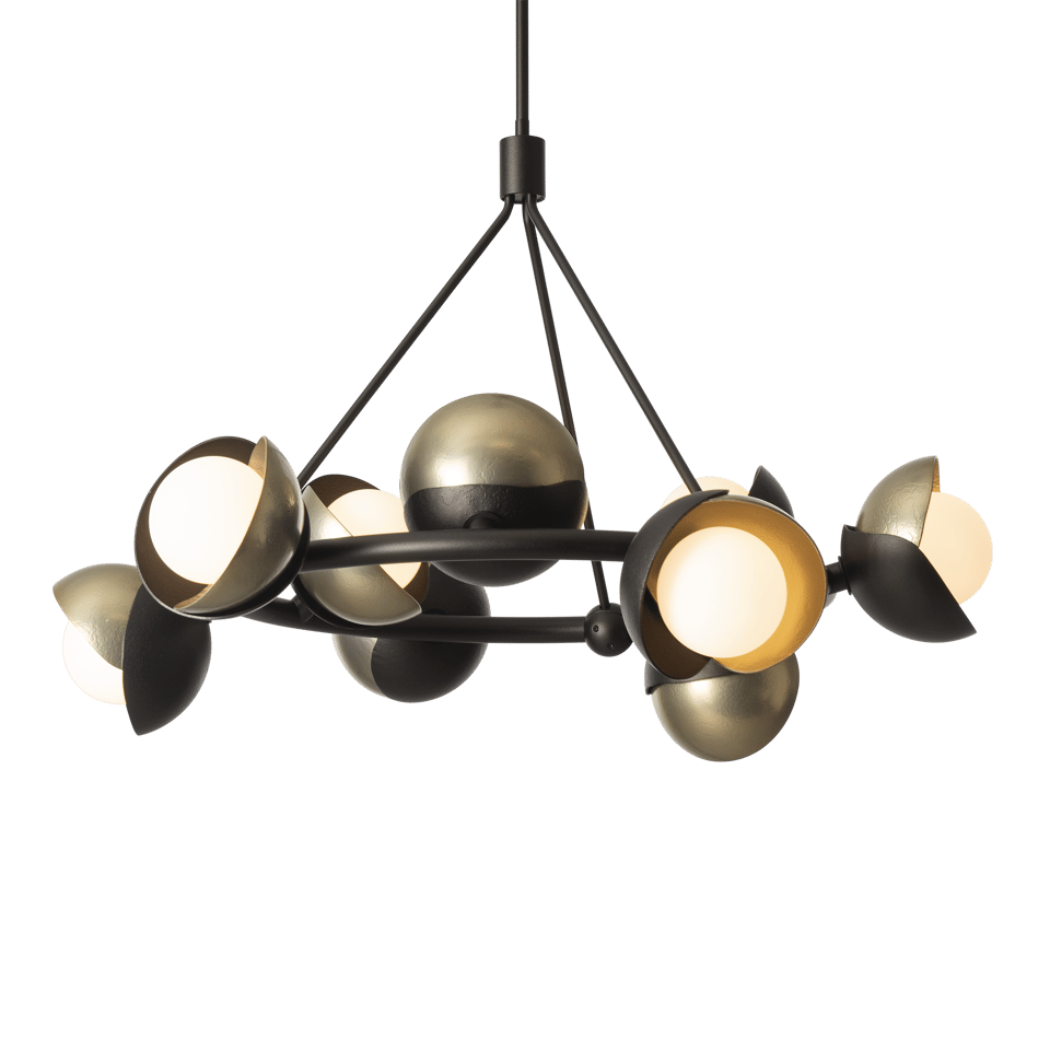 Brooklyn 9-Light Double Shade Pendant by Hubbardton Forge - Dimmable & Elegant Design