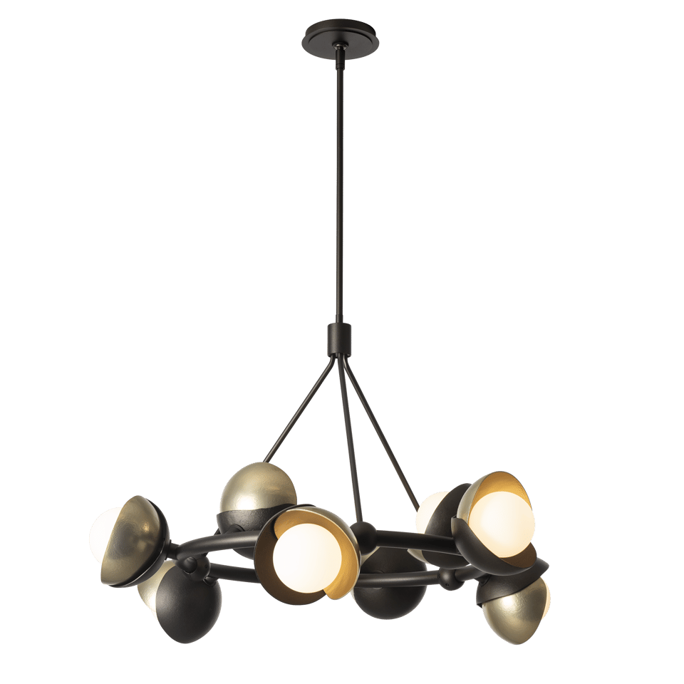 Brooklyn 9-Light Double Shade Pendant by Hubbardton Forge - Dimmable & Elegant Design