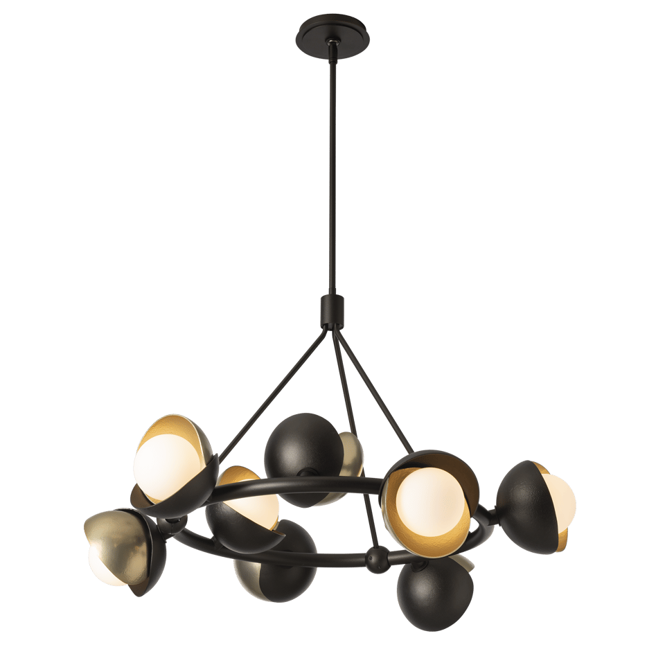 Brooklyn 9-Light Double Shade Pendant by Hubbardton Forge - Dimmable & Elegant Design