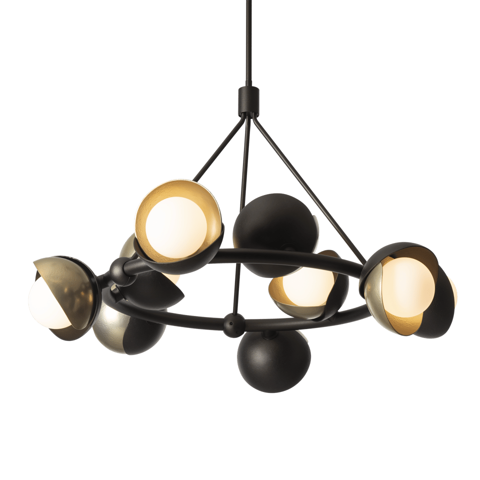 Brooklyn 9-Light Double Shade Pendant by Hubbardton Forge - Dimmable & Elegant Design