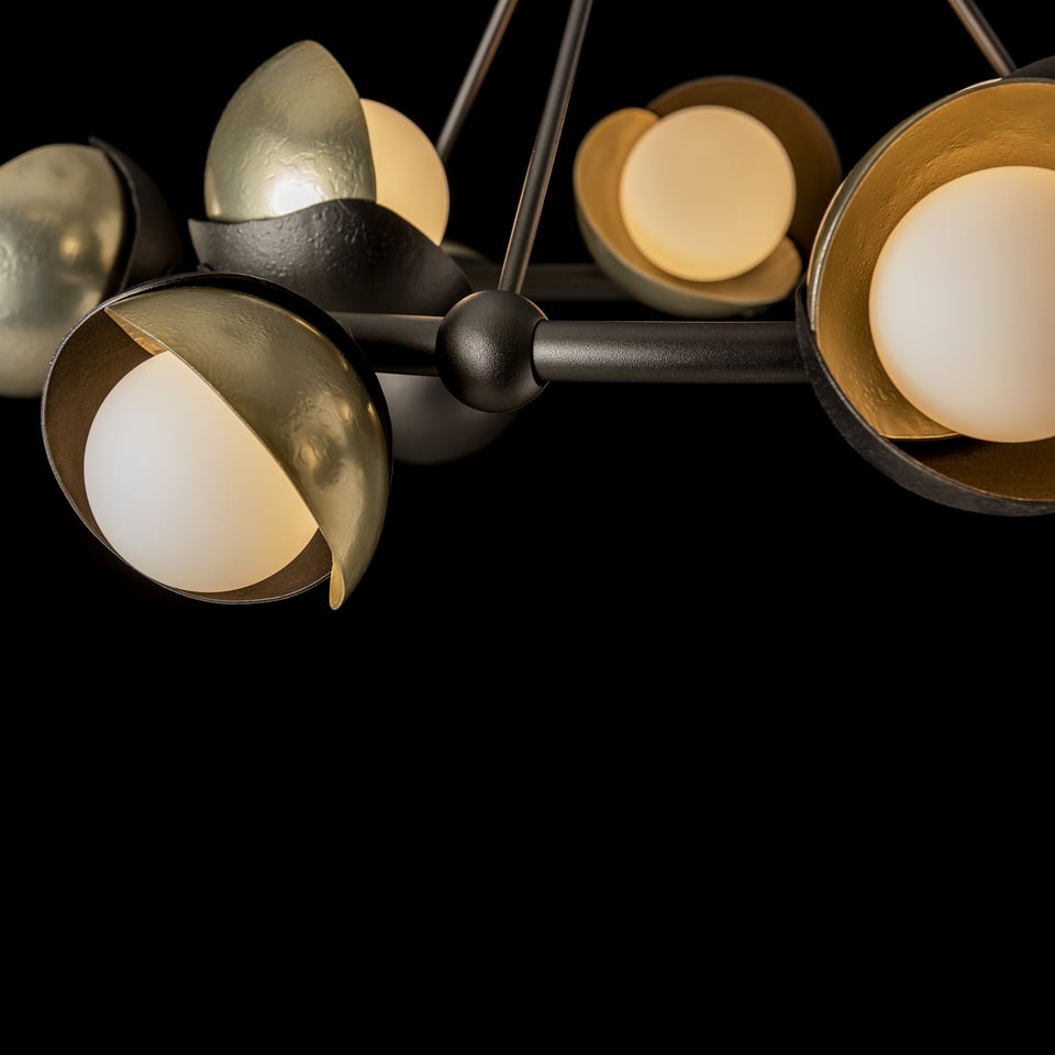 Brooklyn 9-Light Double Shade Pendant by Hubbardton Forge - Dimmable & Elegant Design