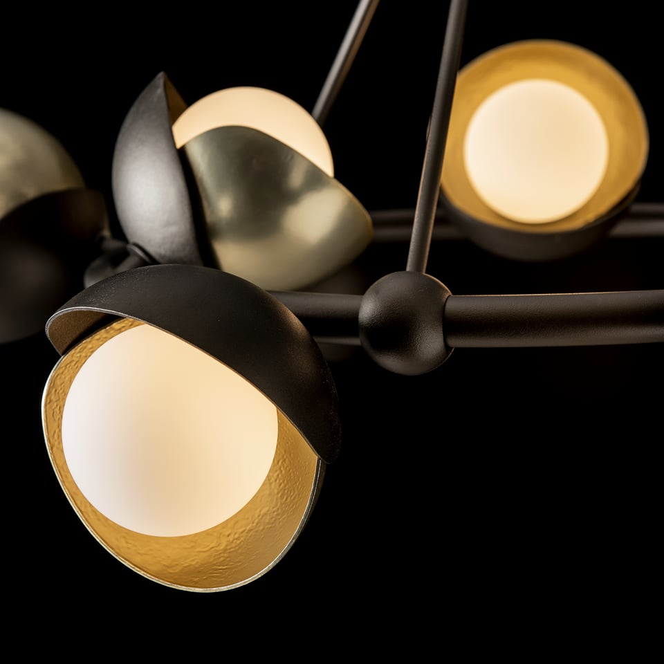 Brooklyn 9-Light Double Shade Pendant by Hubbardton Forge - Dimmable & Elegant Design