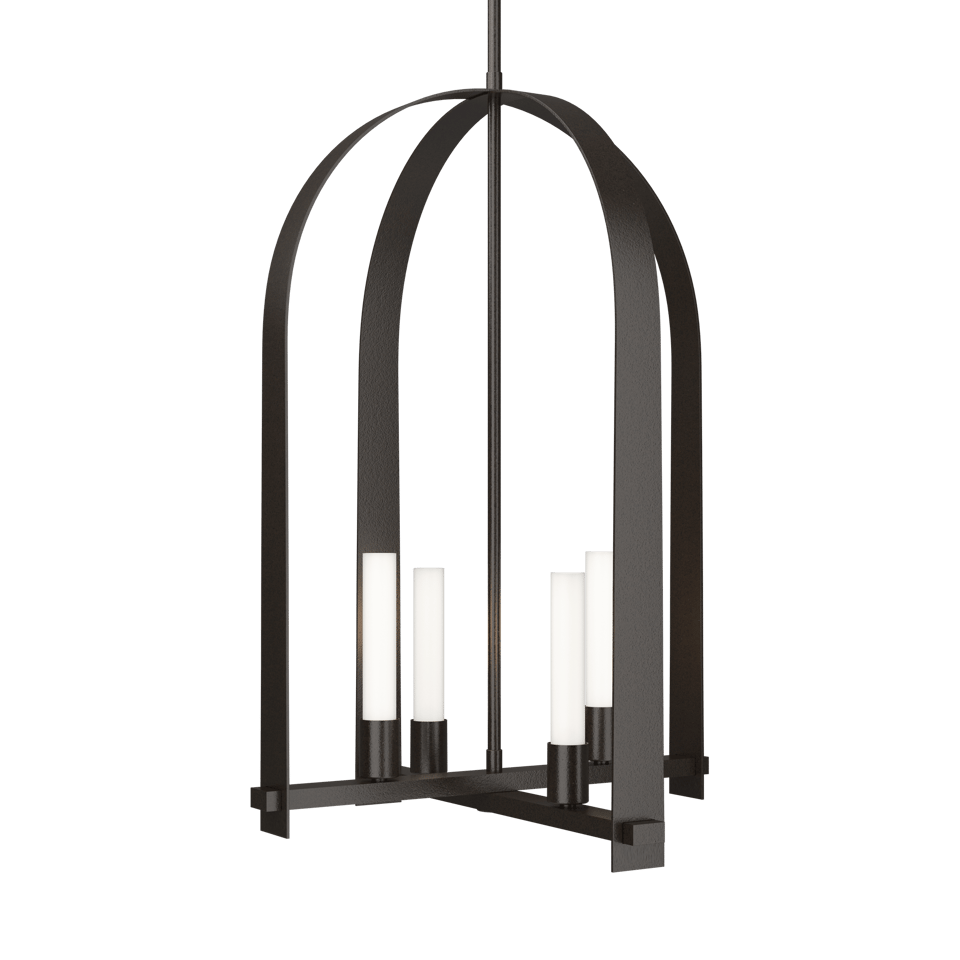 Triomphe 4-Light Pendant by Hubbardton Forge – Artisan Handmade, Dimmable, Elegant Arch Design