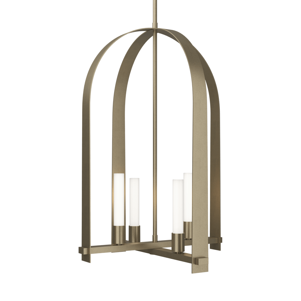 Triomphe 4-Light Pendant by Hubbardton Forge – Artisan Handmade, Dimmable, Elegant Arch Design