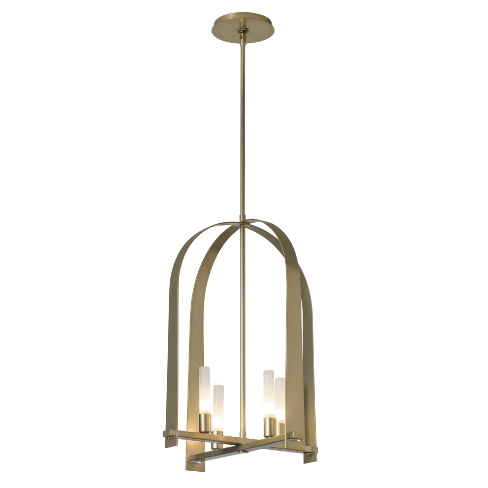 Triomphe 4-Light Pendant by Hubbardton Forge – Artisan Handmade, Dimmable, Elegant Arch Design