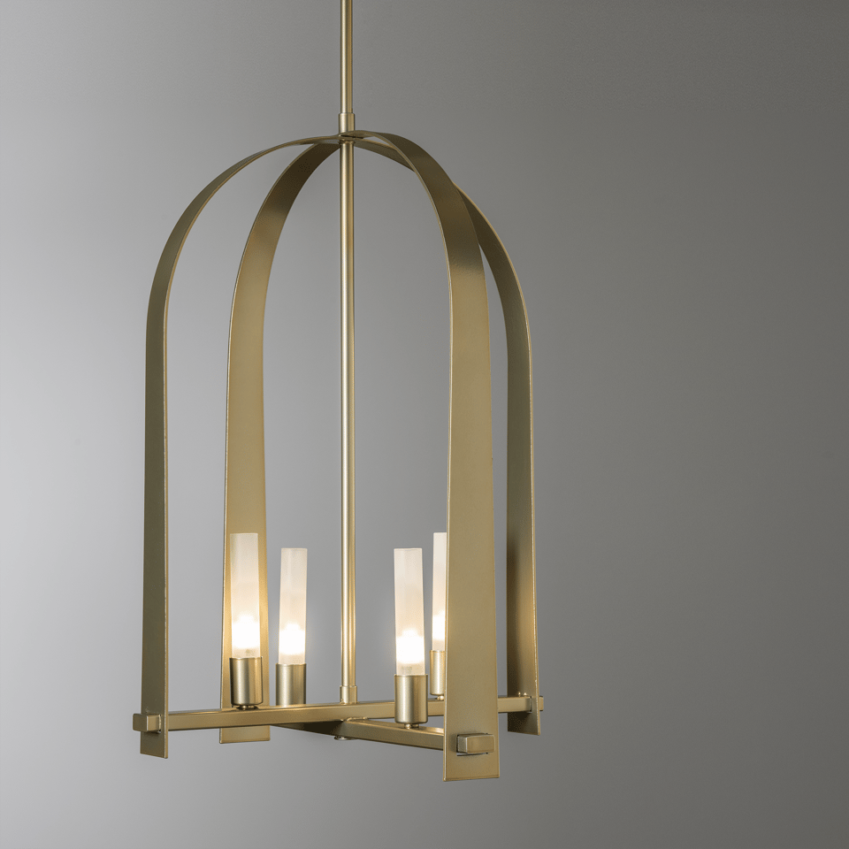 Triomphe 4-Light Pendant by Hubbardton Forge – Artisan Handmade, Dimmable, Elegant Arch Design