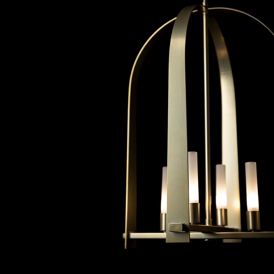 Triomphe 4-Light Pendant by Hubbardton Forge – Artisan Handmade, Dimmable, Elegant Arch Design