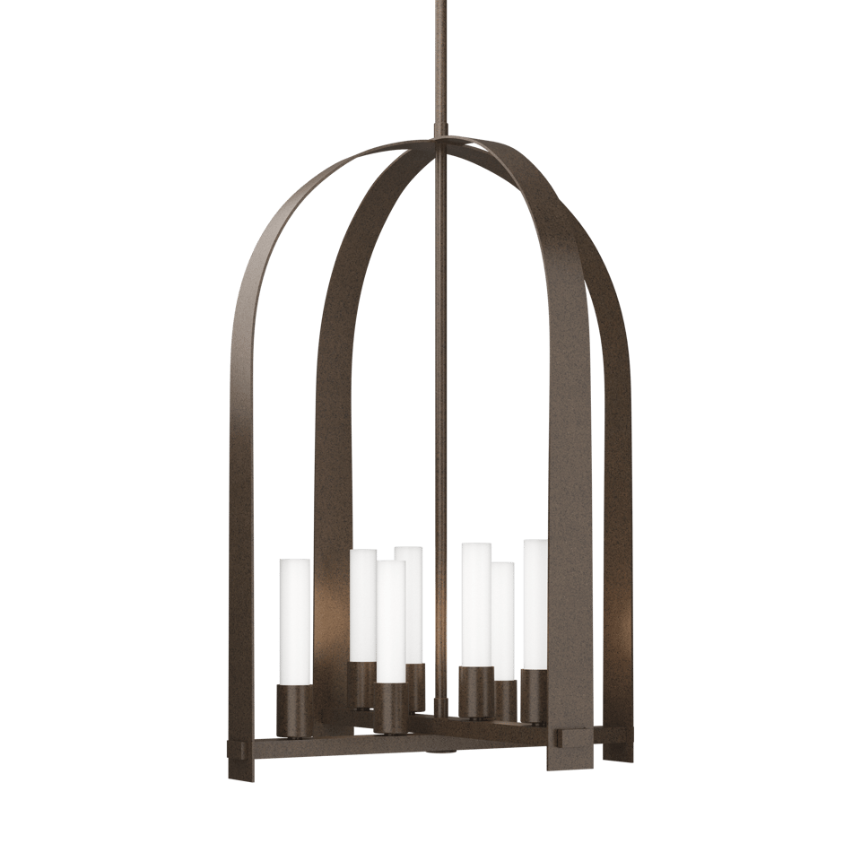 Hubbardton Forge Triomphe 8-Light Pendant Fixture, Dimmable, Multiple Finishes, UL Damp Rated