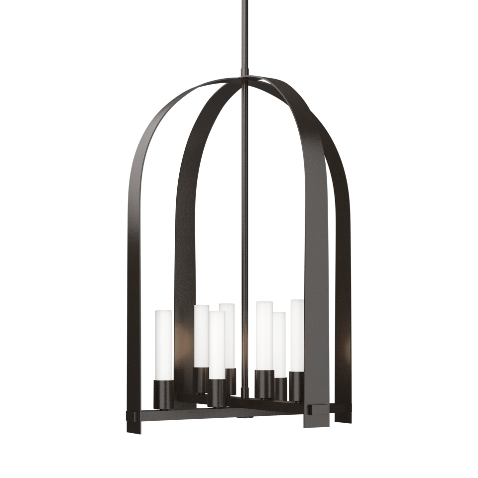 Hubbardton Forge Triomphe 8-Light Pendant Fixture, Dimmable, Multiple Finishes, UL Damp Rated