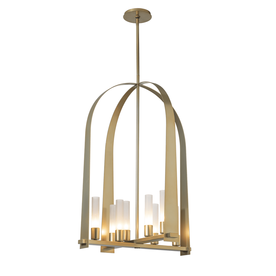 Hubbardton Forge Triomphe 8-Light Pendant Fixture, Dimmable, Multiple Finishes, UL Damp Rated