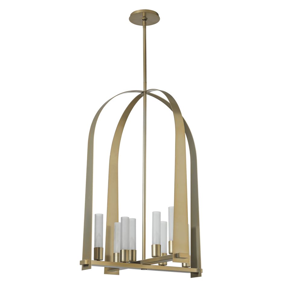 Hubbardton Forge Triomphe 8-Light Pendant Fixture, Dimmable, Multiple Finishes, UL Damp Rated