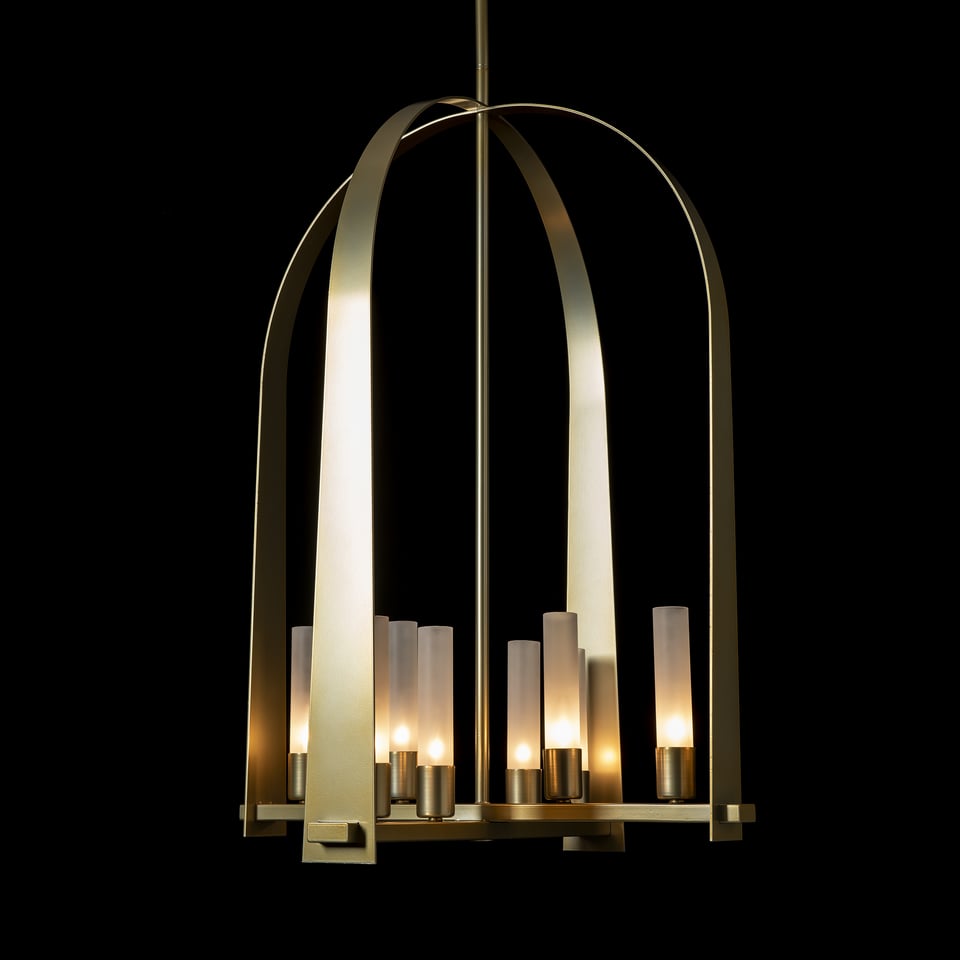 Hubbardton Forge Triomphe 8-Light Pendant Fixture, Dimmable, Multiple Finishes, UL Damp Rated