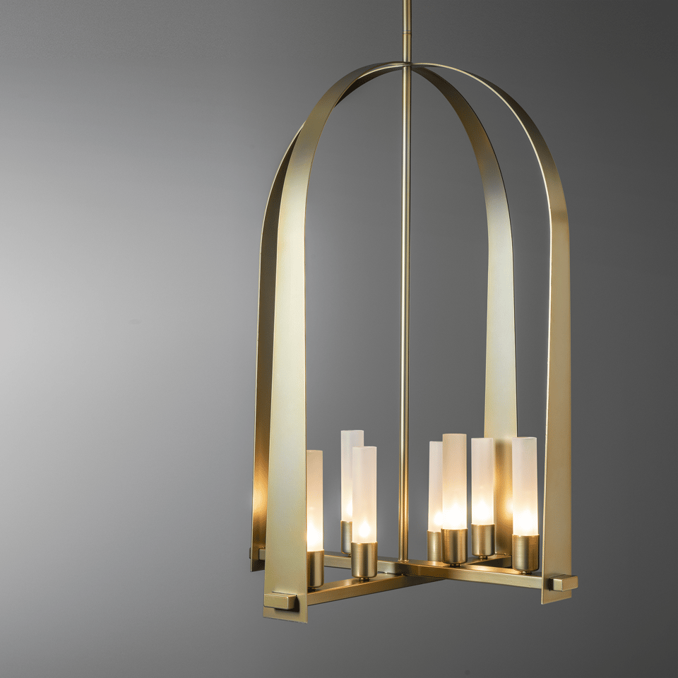 Hubbardton Forge Triomphe 8-Light Pendant Fixture, Dimmable, Multiple Finishes, UL Damp Rated