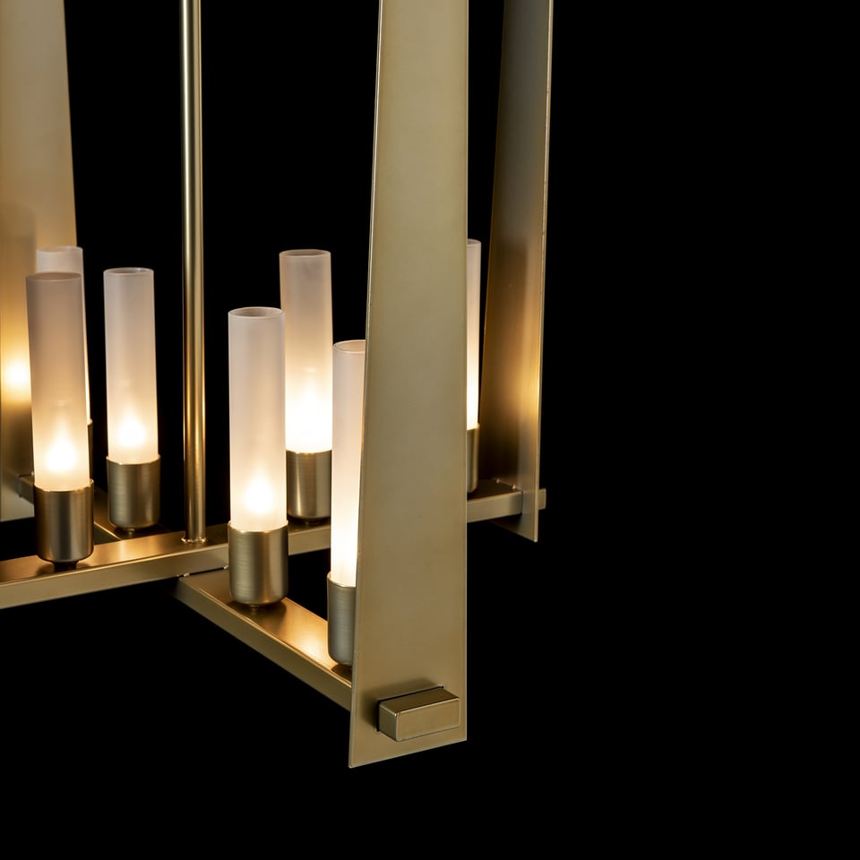 Hubbardton Forge Triomphe 8-Light Pendant Fixture, Dimmable, Multiple Finishes, UL Damp Rated