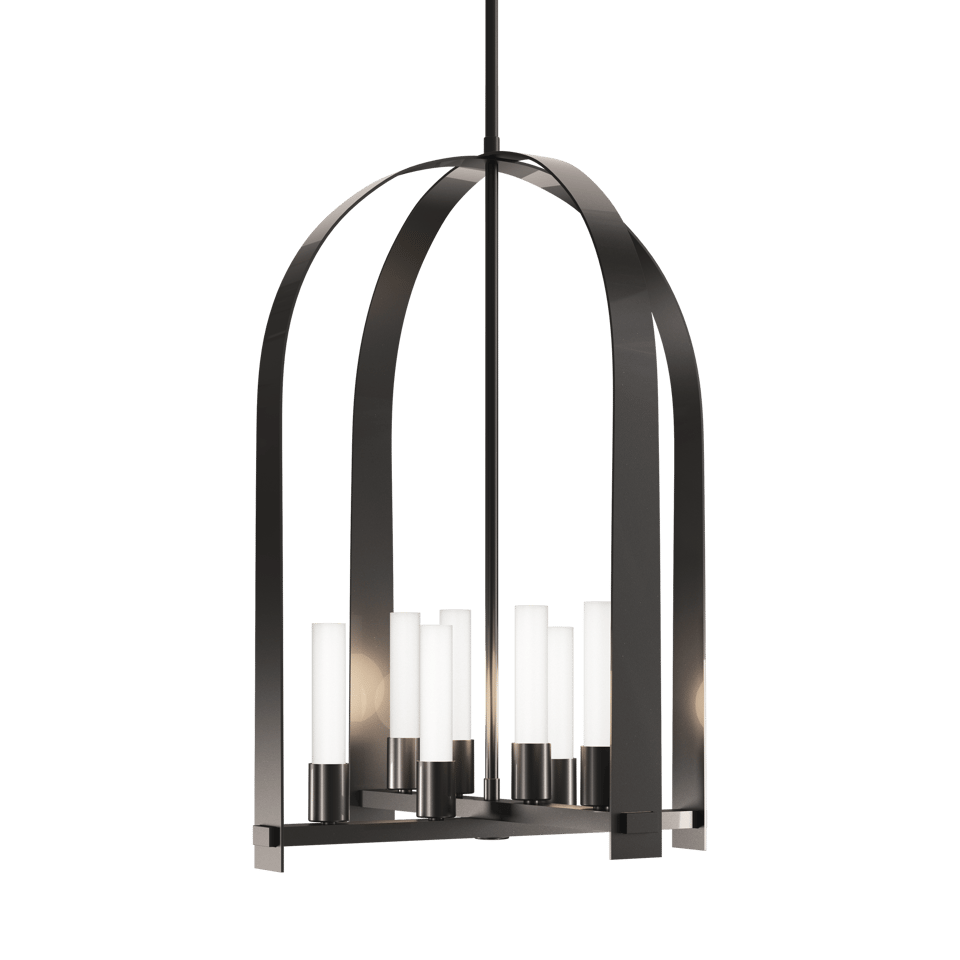 Hubbardton Forge Triomphe 8-Light Pendant Fixture, Dimmable, Multiple Finishes, UL Damp Rated