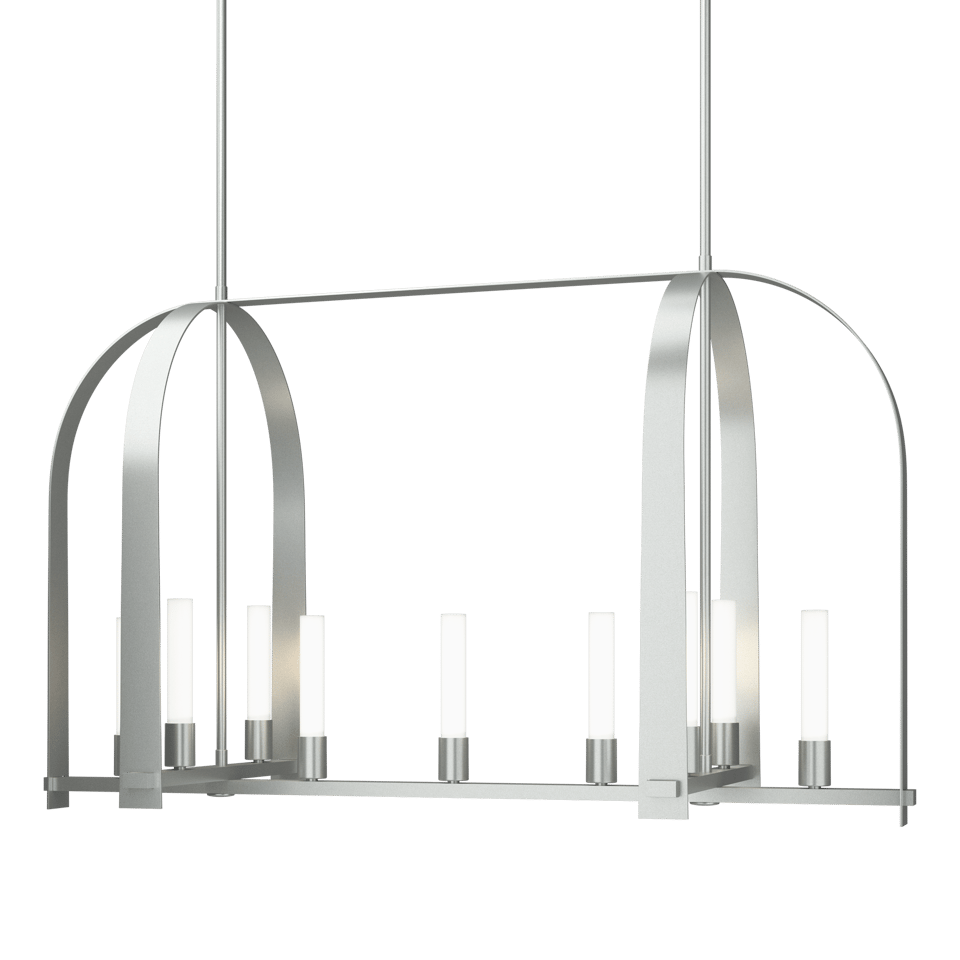 Hubbardton Forge Triomphe 9-Light Linear Pendant with Customizable Finishes and Dimmable Functionality