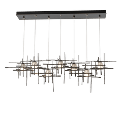 Tura 7-Light Frosted Glass Pendant by Hubbardton Forge - Modern Design with Dimmable Functionality