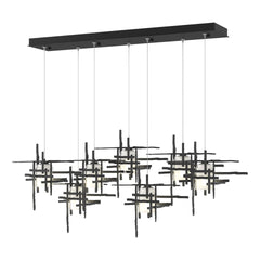 Tura 7-Light Frosted Glass Pendant by Hubbardton Forge - Modern Design with Dimmable Functionality