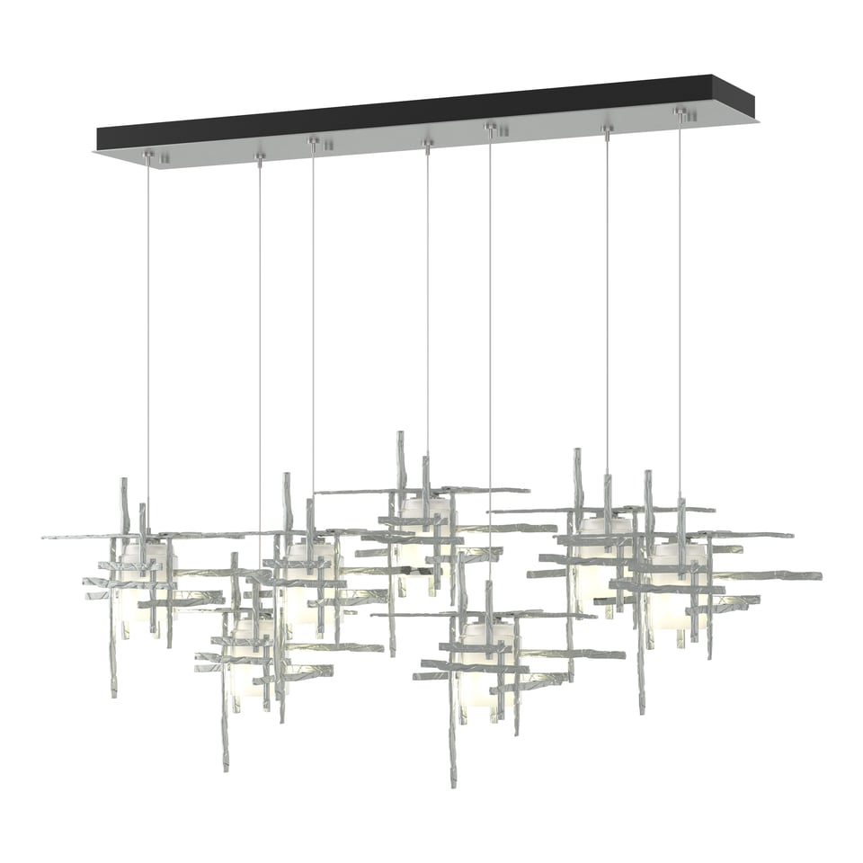 Tura 7-Light Frosted Glass Pendant by Hubbardton Forge - Modern Design with Dimmable Functionality