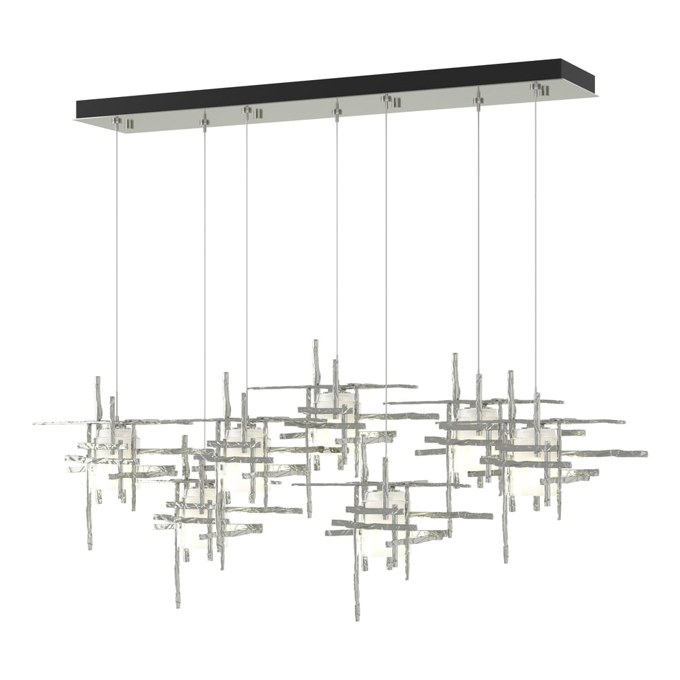 Tura 7-Light Frosted Glass Pendant by Hubbardton Forge - Modern Design with Dimmable Functionality