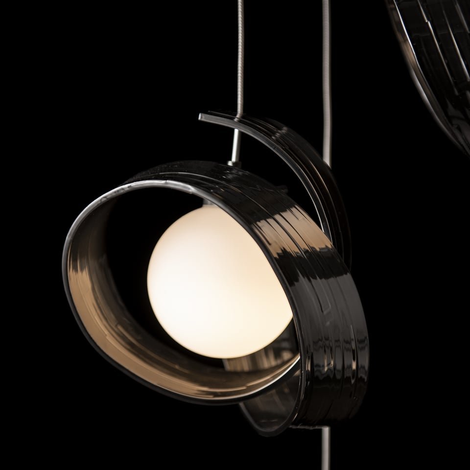 Riza 9-Light Pendant by Hubbardton Forge | Handcrafted Aluminum, Dimmable, Opal Glass Shades