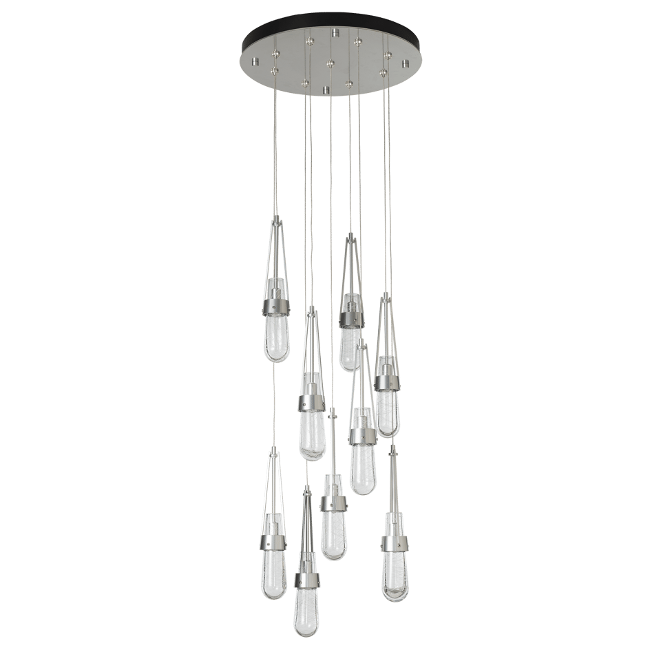 Hubbardton Forge Link 9-Light Handmade Blown Glass Pendant Fixture with Dimmable Lighting