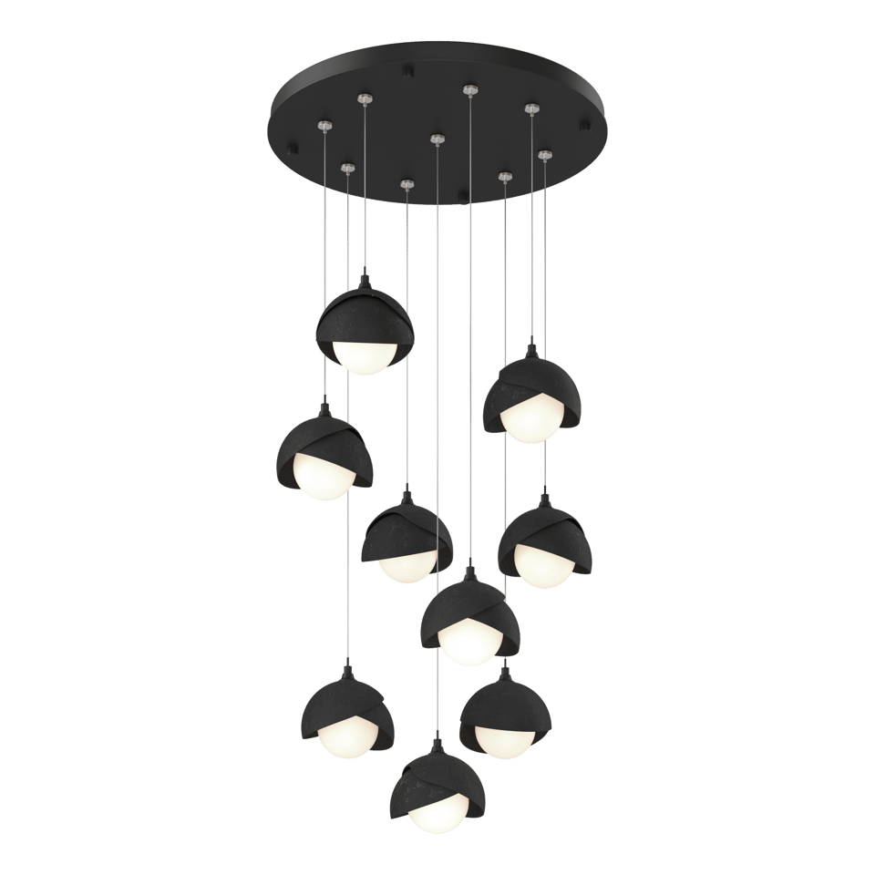 Brooklyn 9-Light Double Shade Pendant Chandelier by Hubbardton Forge – Dimmable & Versatile Design