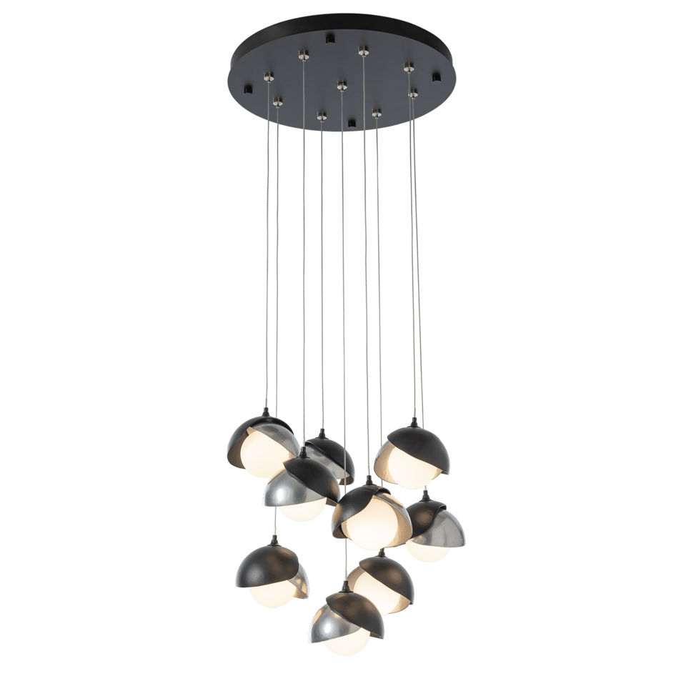 Brooklyn 9-Light Double Shade Pendant Chandelier by Hubbardton Forge – Dimmable & Versatile Design