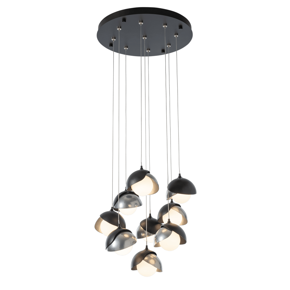 Brooklyn 9-Light Double Shade Pendant Chandelier by Hubbardton Forge – Dimmable & Versatile Design