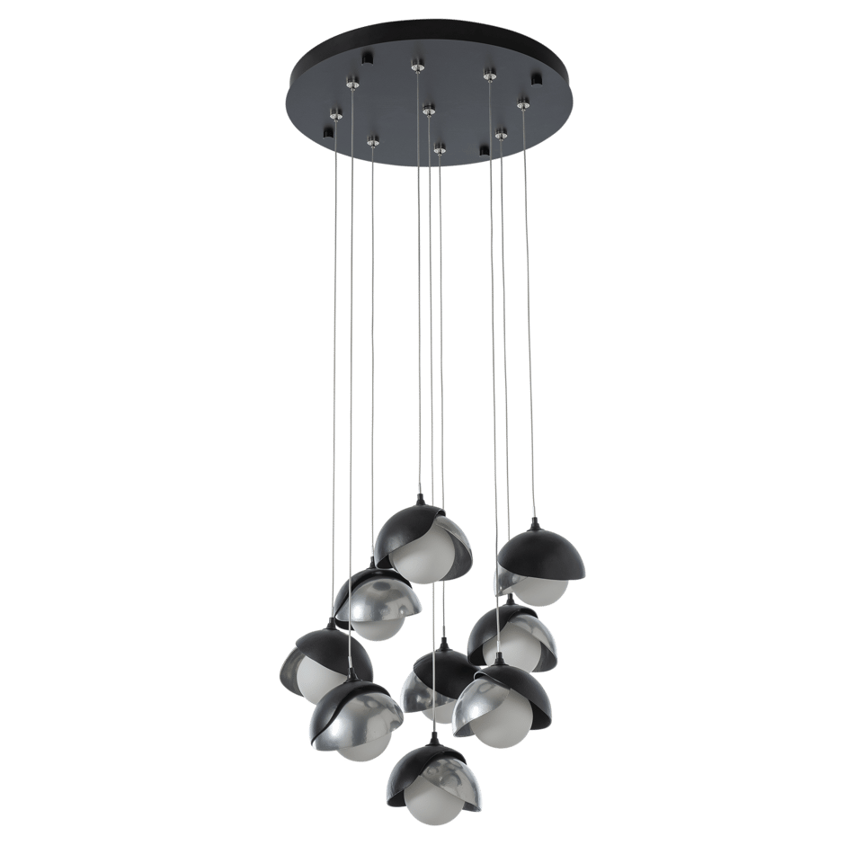 Brooklyn 9-Light Double Shade Pendant Chandelier by Hubbardton Forge – Dimmable & Versatile Design