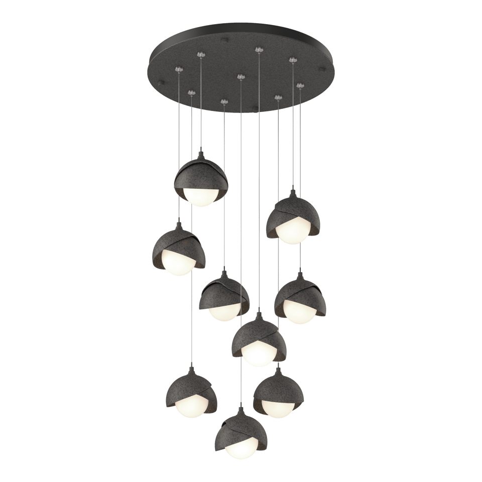 Brooklyn 9-Light Double Shade Pendant Chandelier by Hubbardton Forge – Dimmable & Versatile Design